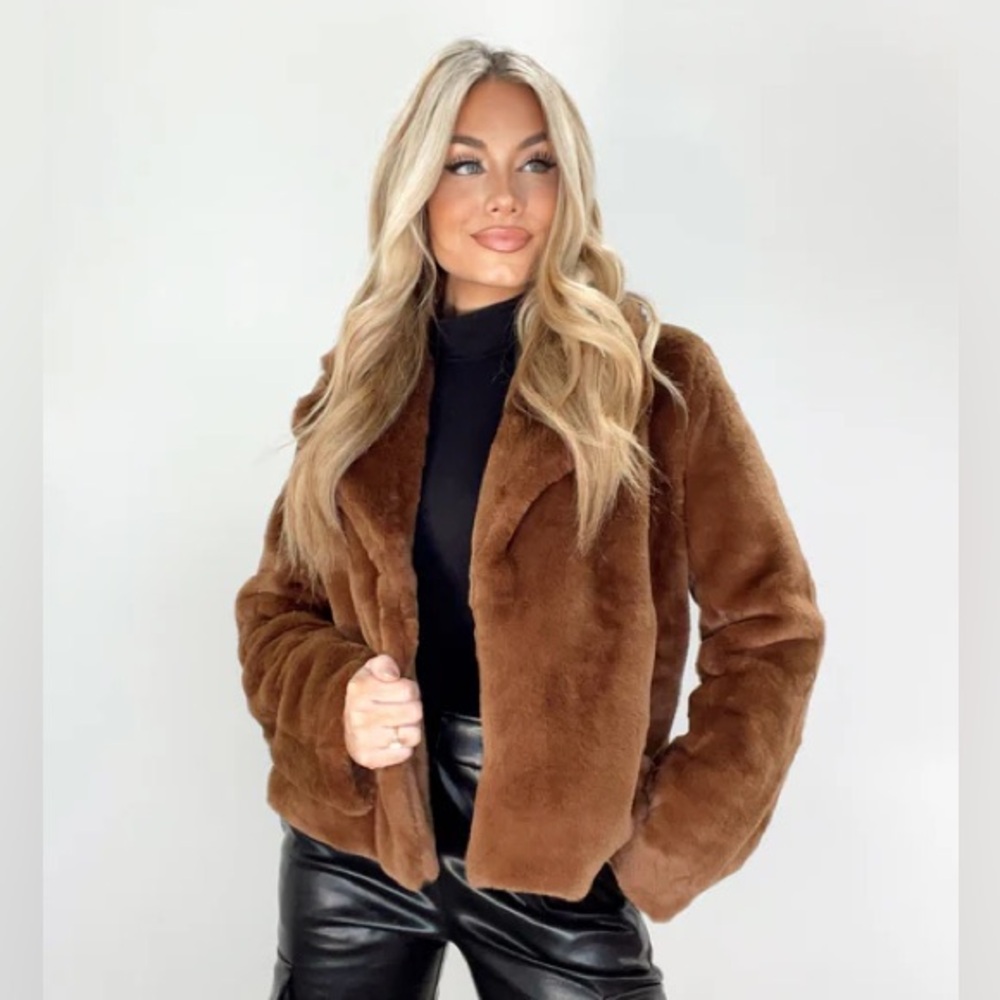 Chocolate Faux Fur Jacket